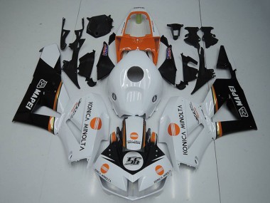 Descuento Carenados Moto Honda CBR1000RR 2012-2016 - Blanco Naranja Negro Brillante Konica Minolta 56