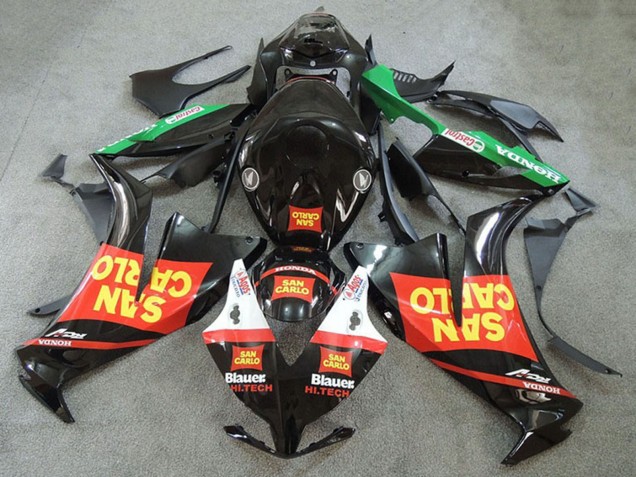 Descuento Carenados Moto Honda CBR1000RR 2012-2016 - Rojo Verde Amarillo Negro Brillante San Carlo