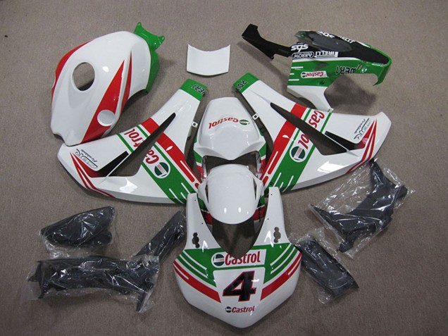 Descuento Carenados Moto Honda CBR1000RR 2008-2011 - Blanco Rojo Verde Castrol 4