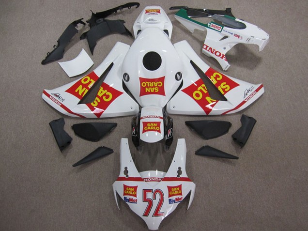 Descuento Carenados Moto Honda CBR1000RR 2008-2011 - Blanco Rojo Amarillo San Carlo 52
