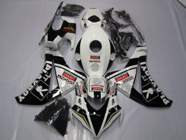 Descuento Carenados Moto Honda CBR1000RR 2008-2011 - Blanco Negro Brillante DENSO Playboy