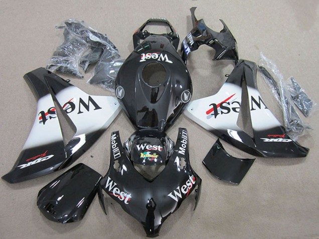 Descuento Carenados Moto Honda CBR1000RR 2008-2011 - Negro Brillante Blanco West