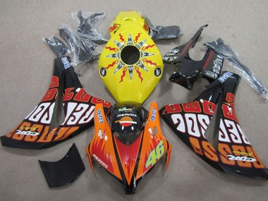 Descuento Carenados Moto Honda CBR1000RR 2008-2011 - Amarillo Naranja Negro Brillante Rossi Repsol 46