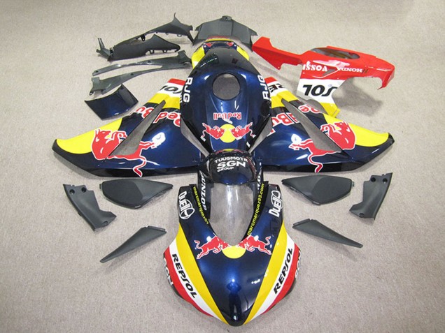 Descuento Carenados Moto Honda CBR1000RR 2008-2011 - Azul Oscuro Amarillo Rojo Repsol Rojo Bull