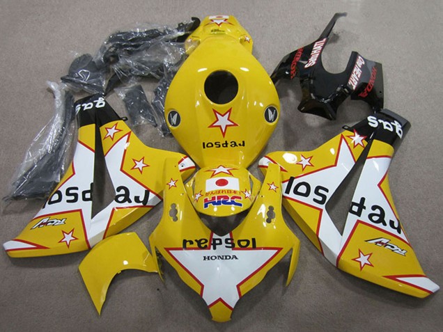 Descuento Carenados Moto Honda CBR1000RR 2008-2011 - Amarillo Blanco Negro Brillante Star Repsol HRC