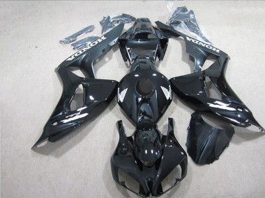 Descuento Carenados Moto Honda CBR1000RR 2006-2007 - Negro Brillante Blanco Calcomanías