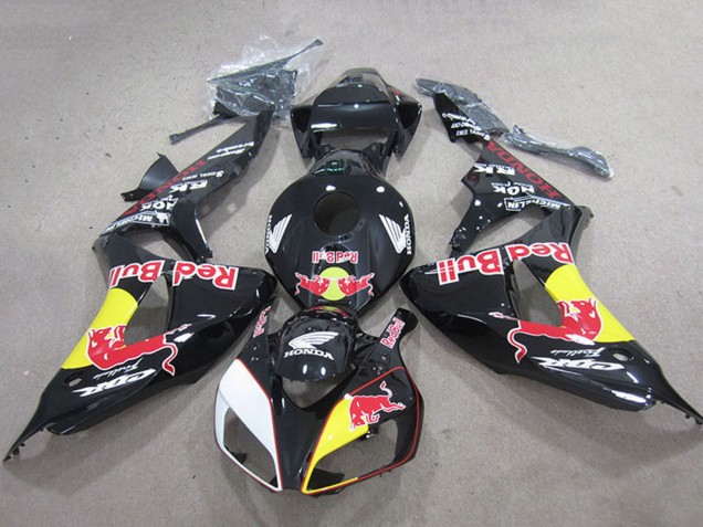 Descuento Carenados Moto Honda CBR1000RR 2006-2007 - Negro Brillante Amarillo Blanco Rojo Bull
