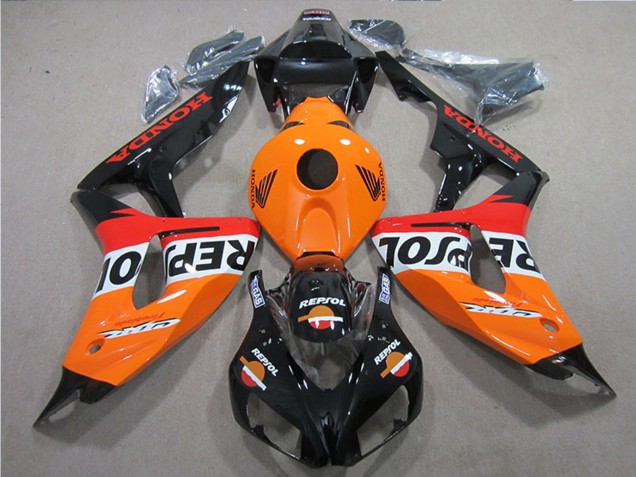 Descuento Carenado Moto Honda CBR1000RR 2006-2007 - Naranja Blanco Rojo Negro Brillante Repsol