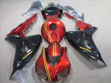 Descuento Carenados Moto Honda CBR1000RR 2006-2007 - Rojo Amarillo Negro Brillante