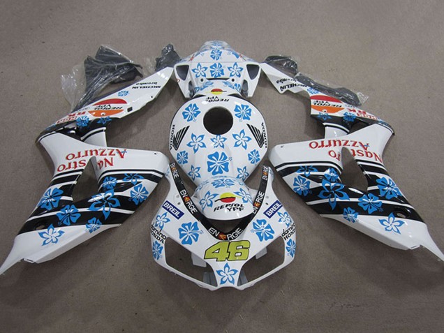 Descuento Carenados Moto Honda CBR1000RR 2006-2007 - Blanco Azul Claro Negro Brillante Rojo Nastro Azzurro Repsol 46