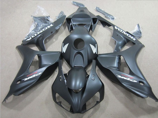 Descuento Carenados Moto Honda CBR1000RR 2006-2007 - Negro Mate Blanco Calcomanía