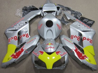 Descuento Carenados Moto Honda CBR1000RR 2004-2005 - Plata Amarillo Rojo Bull