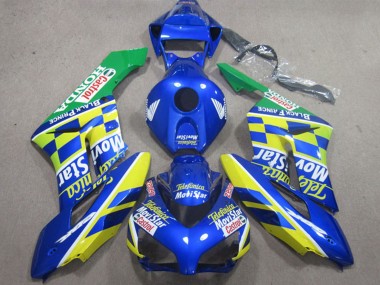 Descuento Carenados Moto Honda CBR1000RR 2004-2005 - Azul Amarillo Verde Telefonica MoviStar Castrol