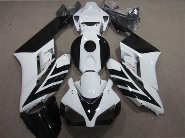 Descuento Carenado Moto Honda CBR1000RR 2004-2005 - Blanco Negro Brillante Raya