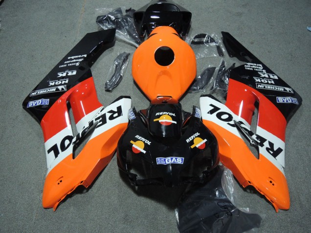 Descuento Kits Carenado ABS Honda CBR1000RR 2004-2005 - Naranja Blanco Rojo Negro Brillante Repsol