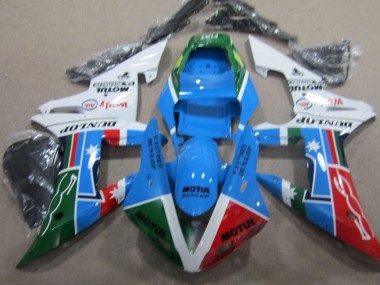 Descuento Carenado Moto Honda CBR1000RR 2004-2005 - Blanco Azul Rojo Verde Motul