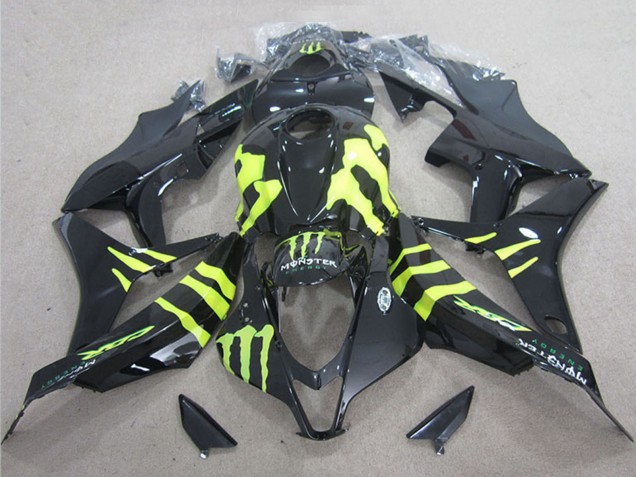 Descuento Carenados Moto Honda CBR1000RR 2004-2005 - Negro Brillante Amarillo Monstruo