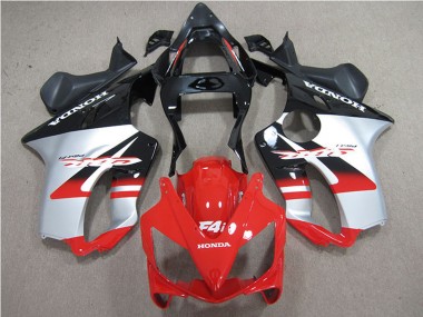 Descuento Carenados Moto Honda CBR600 F4i 2001-2003 - Plata Rojo Negro Brillante