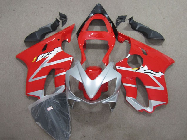 Descuento Carenado Moto Honda CBR600 F4i 2001-2003 - Plata Rojo