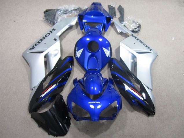 Descuento Carenados Moto Honda CBR600 F4i 2001-2003 - Plata Azul Negro Brillante