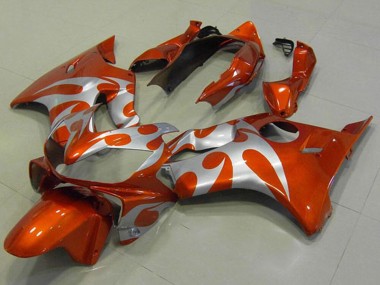 Descuento Carenados Moto Honda CBR600 F4i 2004-2007 - Plata Naranja Llama