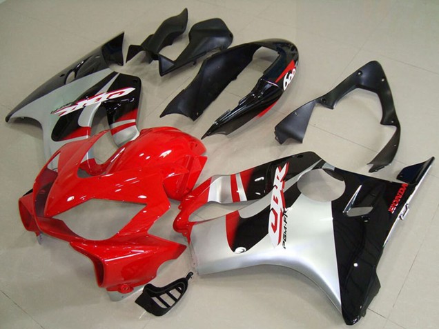 Descuento Carenados Moto ABS Honda CBR600 F4i 2004-2007 - Plata Rojo Negro Brillante