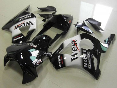 Descuento Carenados Moto Honda CBR900RR 954 2002-2003 - Negro Brillante Blanco West