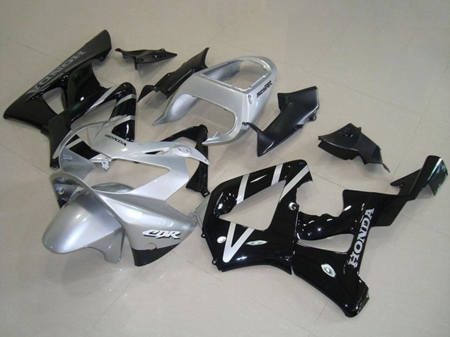 Descuento Carenados Moto Honda CBR900RR 929 2000-2001 - Plata Negro Brillante