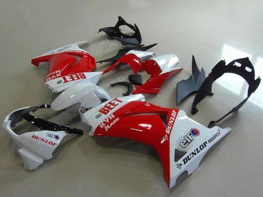 Descuento Carenados Moto Kawasaki ZX250R 2008-2012 - Blanco Rojo BEET