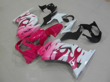 Descuento Carenados Moto Kawasaki ZX250R 2008-2012 - Blanco Rosa Llama