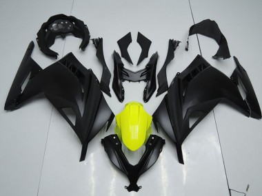 Descuento Carenados Moto Kawasaki ZX300R 2013-2018 - Negro Mate Amarillo