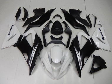 Descuento Kits Carenados Moto Kawasaki ZX6R 2013-2018 - Blanco Negro Mate