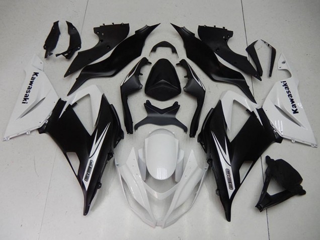 Descuento Kits Carenados Moto Kawasaki ZX6R 2013-2018 - Blanco Negro Mate