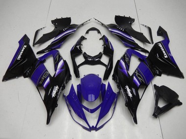 Descuento Kits Carenado Moto Kawasaki ZX6R 2013-2018 - Azul Negro Brillante