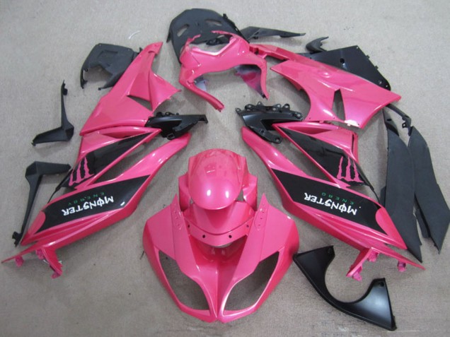 Descuento Carenados Moto Kawasaki ZX6R 2009-2012 - Rosa Negro Monstruo
