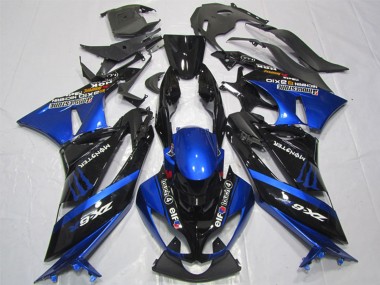 Descuento Carenados Moto Kawasaki ZX6R 2009-2012 - Azul Negro Brillante Elf Touch4 Monstruo Bridgestone