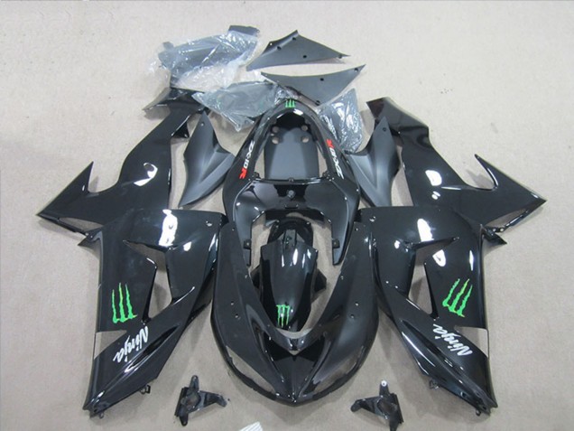 Descuento Carenados Moto Kawasaki ZX6R 2007-2008 - Negro Ninja Verde Monstruo