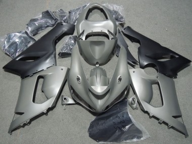 Descuento Carenados Moto Kawasaki ZX6R 2005-2006 - Gris Negro Mate