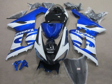 Descuento Carenados Moto Kawasaki ZX6R 2005-2006 - Azul Blanco Negro