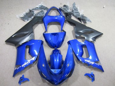 Descuento Carenado Moto Kawasaki ZX6R 2005-2006 - Azul Negro Mate