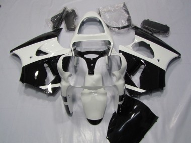 Descuento Carenados Moto Kawasaki ZX6R 2000-2002 - Blanco Negro Brillante