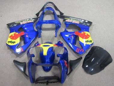 Descuento Carenados Moto Kawasaki ZX6R 2000-2002 - Azul Amarillo Rojo Bull