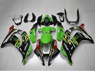 Descuento Carenados Moto Kawasaki ZX10R 2016-2020 - Verde Amarillo Rojo Blanco Negro Monstruo
