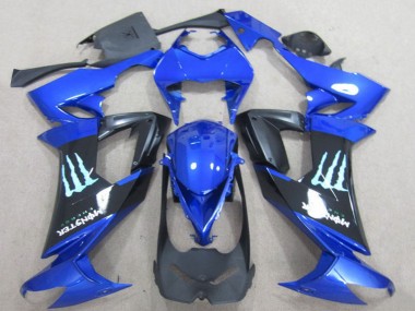Descuento Carenados Moto Kawasaki ZX10R 2008-2010 - Azul Negro Monstruo