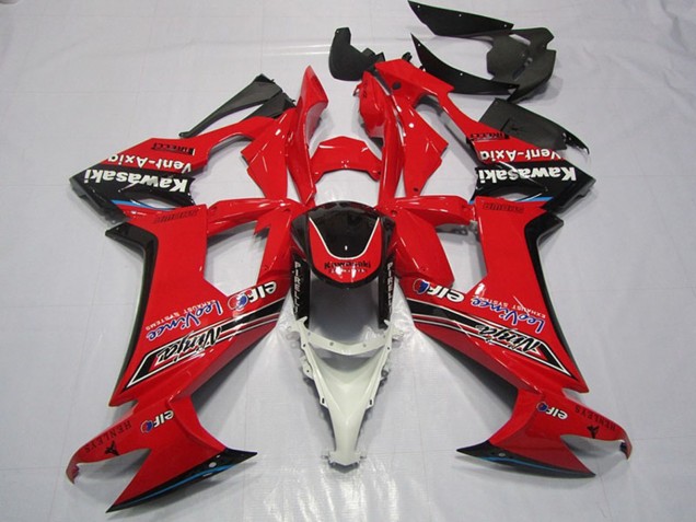 Descuento Carenados Moto Kawasaki ZX10R 2008-2010 - Rojo Negro Brillante Elf Vent-Axia