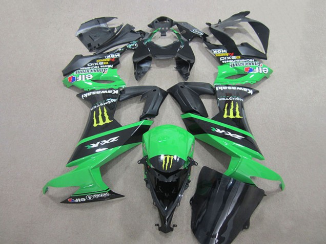 Descuento Carenados Moto Kawasaki ZX10R 2008-2010 - Verde Negro Amarillo Monstruo