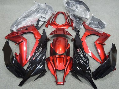 Descuento Carenado Moto Kawasaki ZX10R 2011-2015 - Rojo Negro Brillante