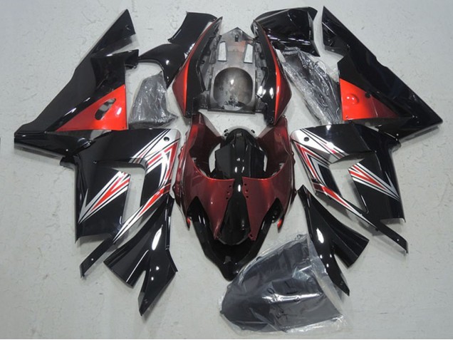 Descuento Carenados Moto Kawasaki ZX10R 2004-2005 - Negro Rojo