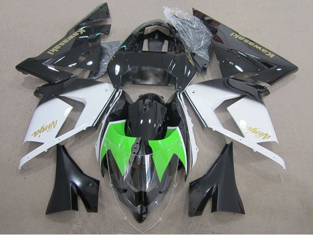 Descuento Carenados Moto Kawasaki ZX10R 2004-2005 - Negro Blanco Oro Ninja