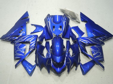 Descuento Carenados Moto Kawasaki ZX10R 2004-2005 - Azul Blanco Llama